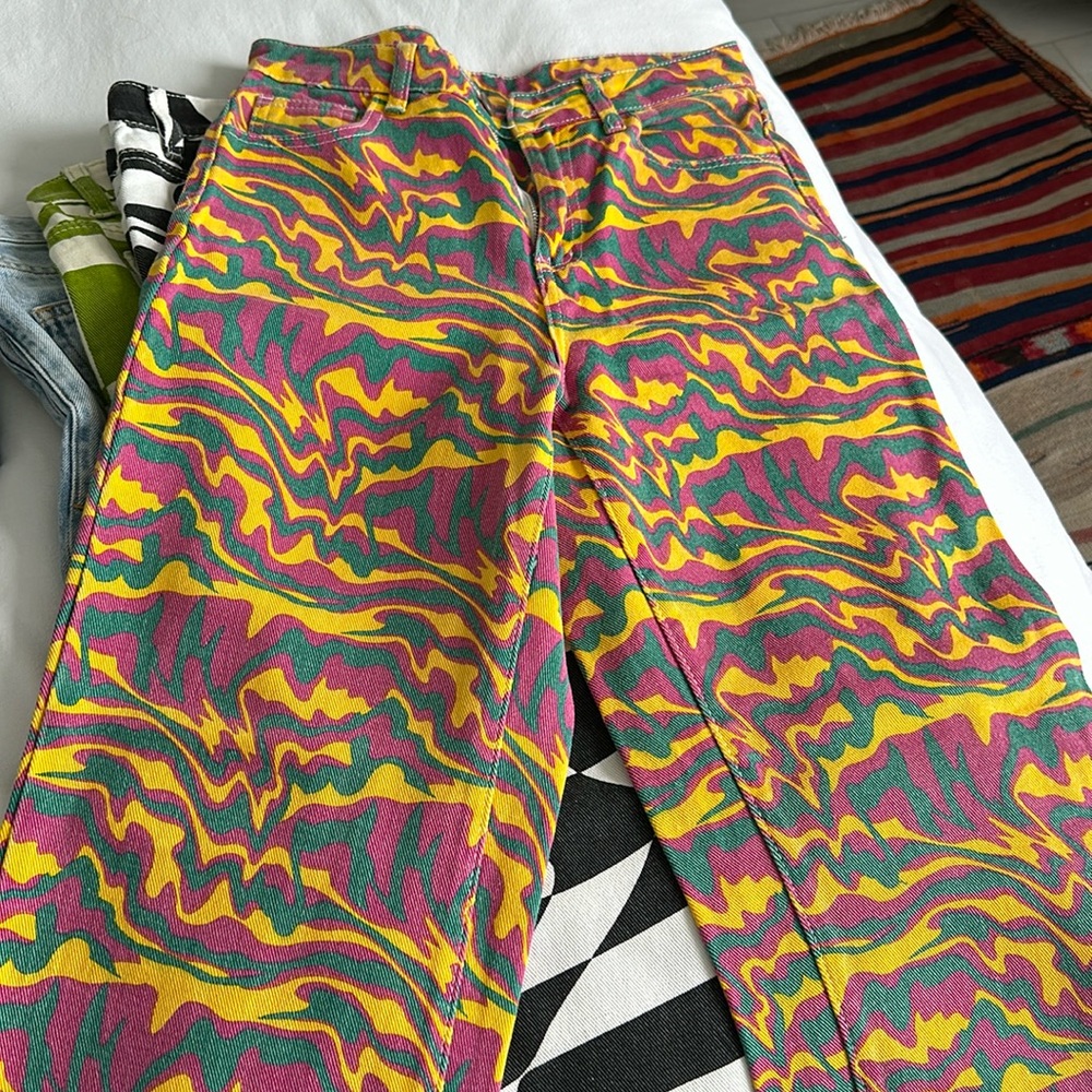 Funky shein pants wide leg size small